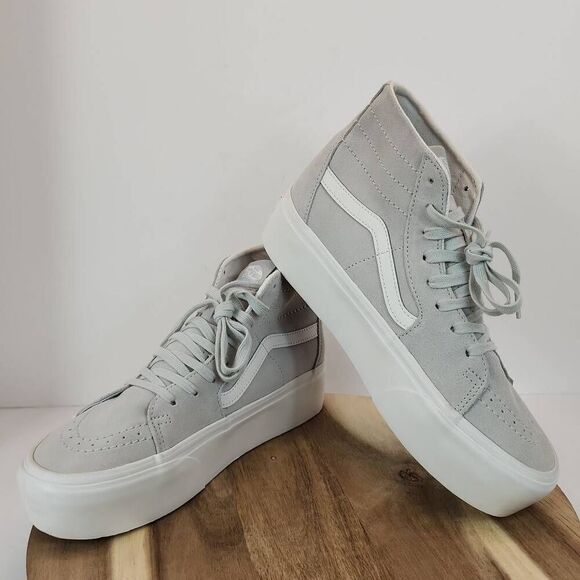 Vans Sk8-Hi Tapered Stackform Sneakers Men's 8.5 / Women's 10 Gray Suede - Picture 7 of 11
